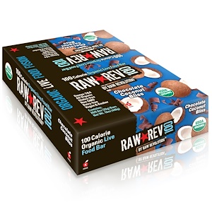 Отзывы о Ро Революшен, Raw Rev 100, Organic Live Food Bar, Chocolate Coconut Bliss, 20 Bars, 0.8 oz (22 g) Each