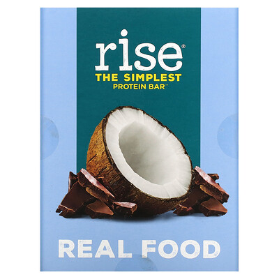 

Rise Bar, THE SIMPLEST PROTEIN BAR, Chocolatey Coconut, 12 Bars, 2.1 oz (60 g) Each