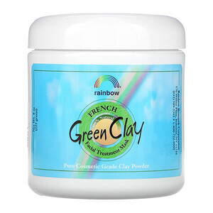 Отзывы о Рэйнбоу Ресерч, French Green Clay, Facial Treatment Mask, 8 oz (225 g)
