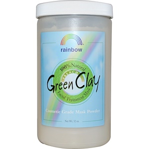 Отзывы о Рэйнбоу Ресерч, French Green Clay, Facial Treatment Mask Powder, 2 lbs (32 oz)