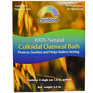 Отзывы о Рэйнбоу Ресерч, 100% Natural Colloidal Oatmeal Bath, 3 Packets, 1.5 oz Each