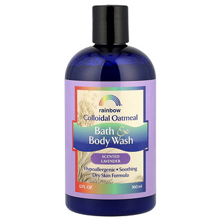Rainbow Research, Jabón líquido para el baño y el cuerpo con avena coloidal, Lavanda, 360 ml (12 oz. líq.)