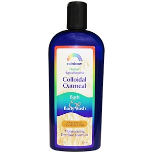 Rainbow Research, Коллоидная овсяная ванна и средство для мытья тела, без запаха и аромата, 12 унций (360 мл)