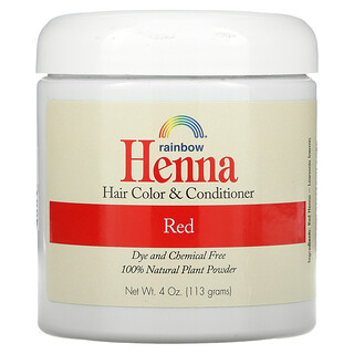 Rainbow Research, Henna, color para cabello y acondicionador, color rojo, 4 oz (113 g)