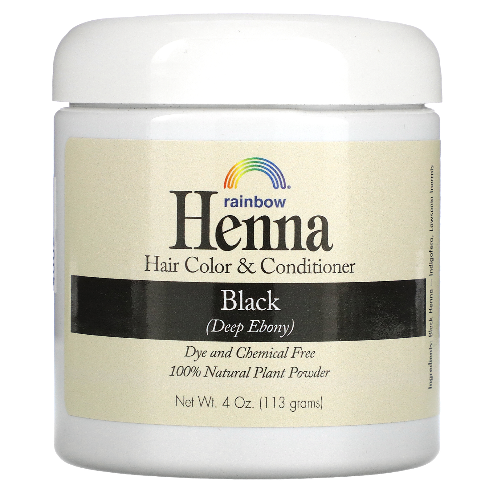Rainbow Research, Henna, Hair Color & Conditioner, Black, 4 oz (113 g)