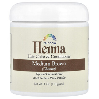 Rainbow Research, Henna, haarkleur en conditioner, middelbruin (kastanje), 113 g