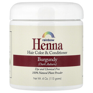 Rainbow Research, Henna, haarkleur en conditioner, bordeauxrood (donker kastanjebruin), 113 g