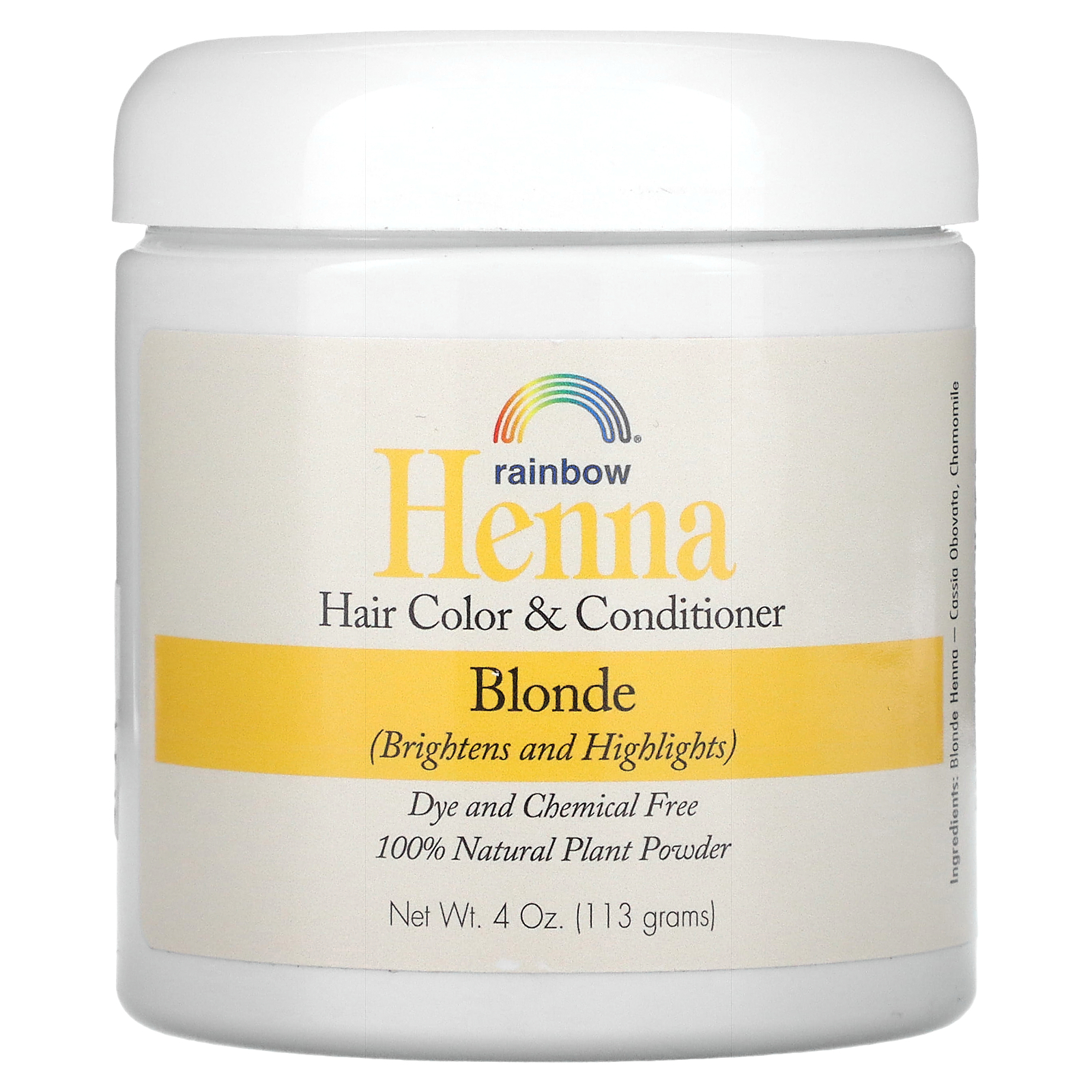 Rainbow Research, Henna, Hair Color and Conditioner, Blonde, 4 oz (113 g)