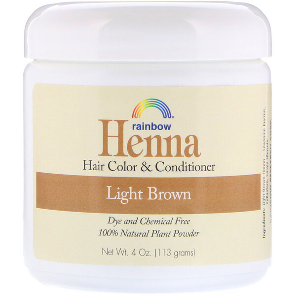 Rainbow Research‏, Henna, Hair Color and Conditioner, Light Brown, 4 oz (113 g)