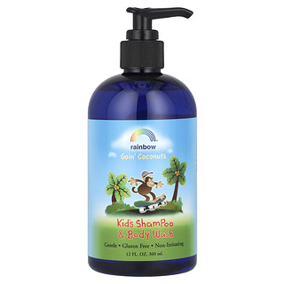 Rainbow Research, Dziecięcy szampon i żel do mycia ciała, od 2. roku życia, Goin' Coconuts, 360 ml