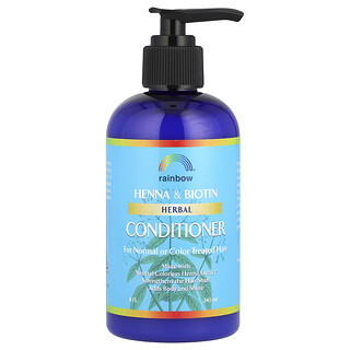 Rainbow Research, Acondicionador herbal con henna y biotina, Para cabello normal o teñido, 240 ml (8 oz. líq.)