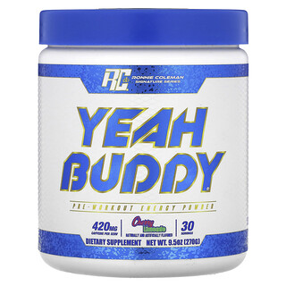 Ronnie Coleman, Série Signature, Yeah Buddy, Poudre énergétique pré-entraînement, Cherry Limeade, 270 g