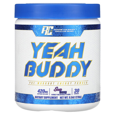 Ronnie Coleman  Signature Series  Yeah Buddy  Pre-Workout Energy Powder  Sour Berry  9.5 oz (270 g)