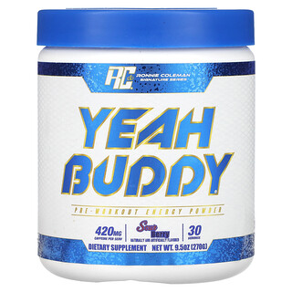 Ronnie Coleman, Signature Series, Yeah Buddy, edzés előtti energiapor, savanyú bogyó, 9,5 uncia (270 g)