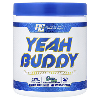 Ronnie Coleman, Signature Series, Yeah Buddy, Energía en polvo preentrenamiento, Manzana verde, 270 g (9,5 oz)