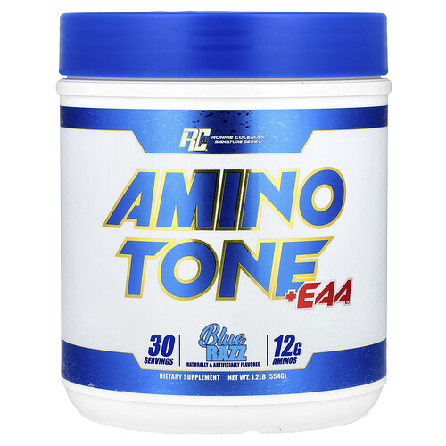 Ronnie Coleman Signature Series, Amino Tone + EAA™, Blue Razz, 1.2 lb [554 g]