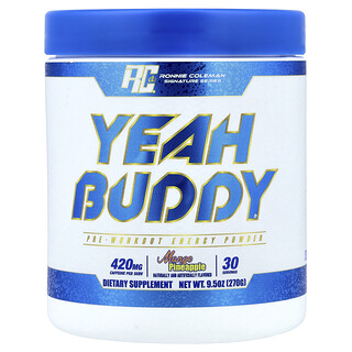 Ronnie Coleman, Signature Series, Yeah Buddy®, Poudre énergétique pré-entraînement, Mangue et ananas, 270 g
