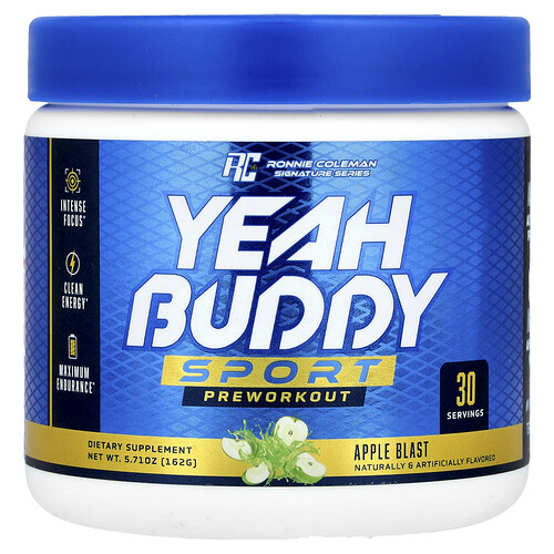 Ronnie Coleman Signature Series, Yeah Buddy Sport, Preworkout, Apple Blast, 5.71 oz (162 g)