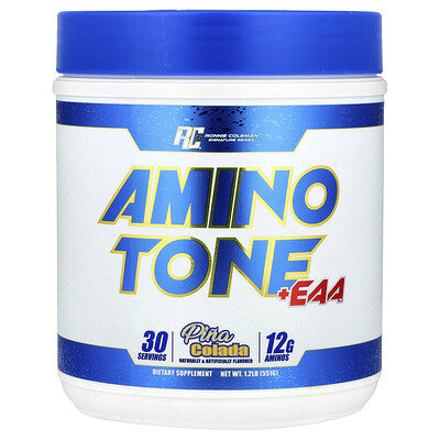 Product Image for Ronnie Coleman, Signature Series, Amino Tone + EAA , Pina Colada, 1.2 lb (551 g)