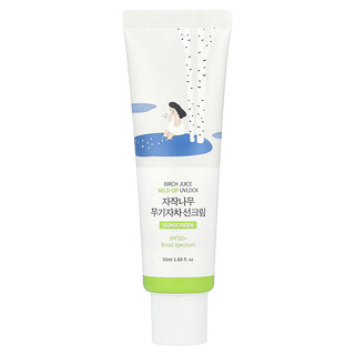 Round Lab, Protezione UV Mild-Up con succo di betulla, protezione solare, SPF50+, 50 ml