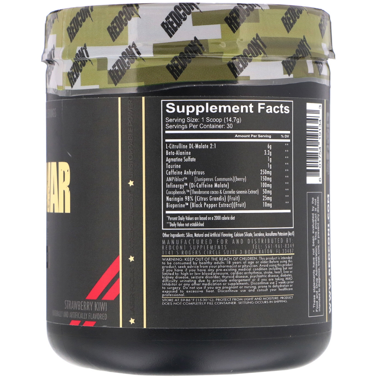 Redcon1, Total War, Preworkout, Strawberry Kiwi, 15.54 oz (441 g) iHerb