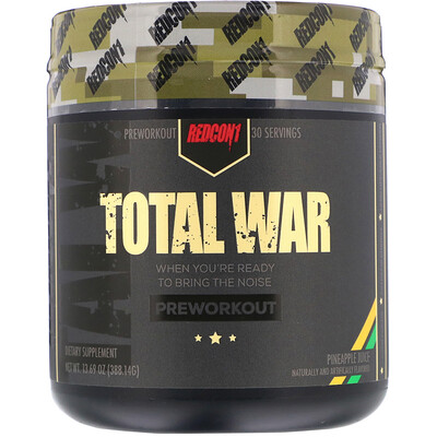 

Redcon1 Total War, Preworkout, Pineapple Juice, 13.69 oz (388.14 g)