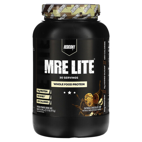 Redcon1 MRE Lite, Whole Food Protein, Oatmeal Chocolate Chip, 2.15 lb (975 g)