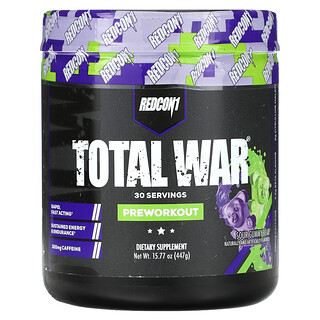 Redcon1, Total War®, przedtreningówka, kwaśne żelki misie, 447 g