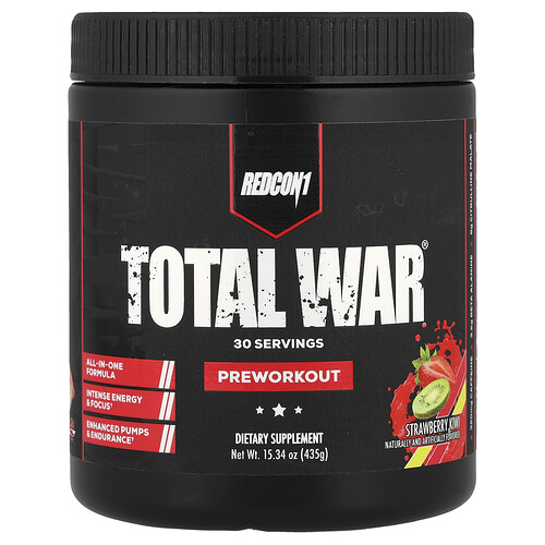 Redcon1, Total War®, Pre-Workout, Strawberry Kiwi, 15.56 oz (441 g)