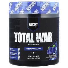 Total War®, PreWorkout, блакитна малина, 435 г (15,34 унції)