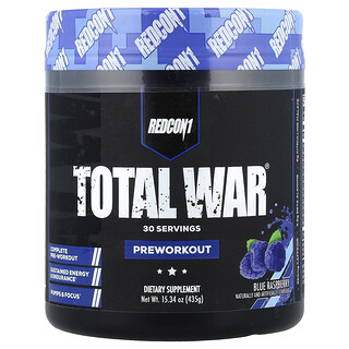Redcon1, Total War®, PreWorkout, Blauwe Framboos, 435 g