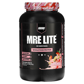 Redcon1, MRE Lite, proteine alimentare integrale, prăjitură cu căpșuni, 1,92 lb (870 g)