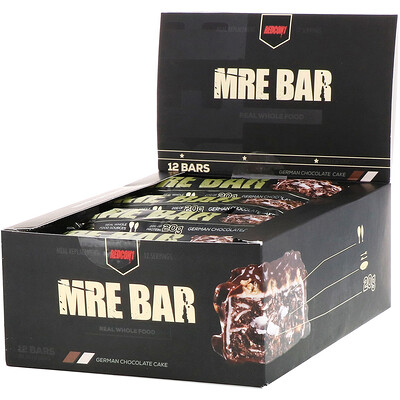 

Redcon1 MRE Bar, German Chocolate Cake, 12 Bars, 2.36 oz (67 g) Each