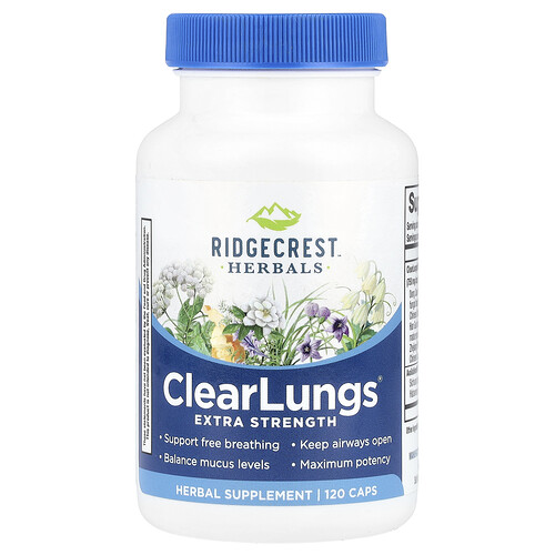 Ridgecrest Herbals ClearLungs®, 120 Caps