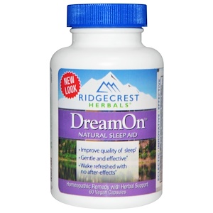 Отзывы о Ридж Крэст Хербалс, DreamOn, Natural Sleep Aid, 60 Vegan Caps
