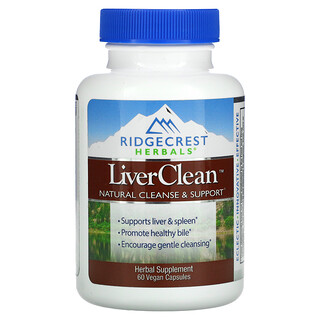 RidgeCrest Herbals, LiverClean, 60 Vegan Capsules
