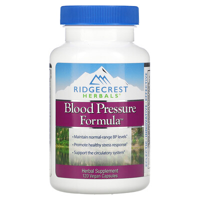 

RidgeCrest Herbals Blood Pressure Formula 120 Vegan Capsules