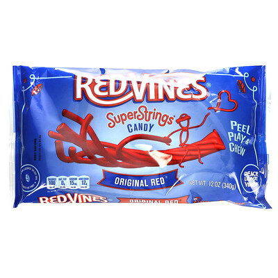 

Red Vines SuperStrings, красное, красное, 340 г (12 унций)