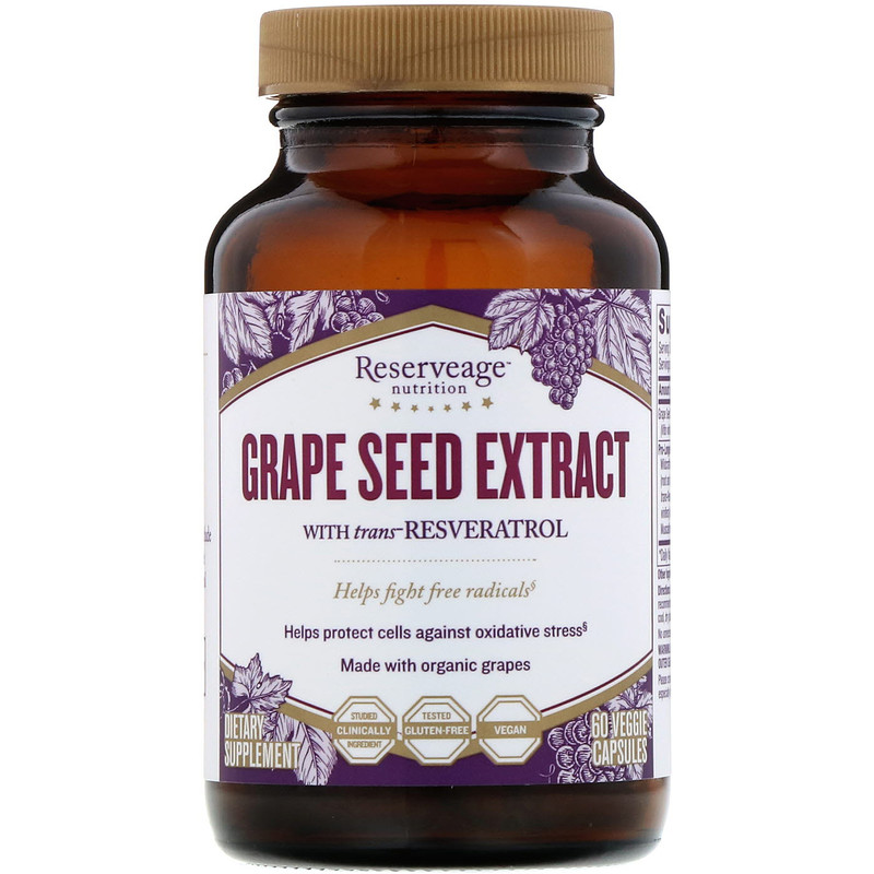 ReserveAge Nutrition, Grape Seed Extract with TransResveratrol, 60