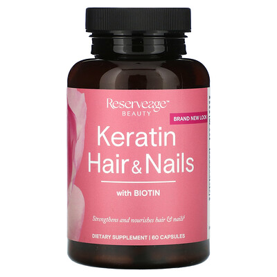 Reserveage Beauty Keratin Hair & Nails With Biotin 60 Capsules
