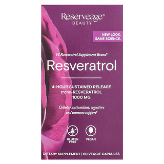 Reserveage Beauty, Resveratrol, 60 Kapsul Nabati