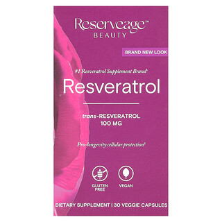 Reserveage Beauty, Resveratrol, 30 vegetarische Kapseln