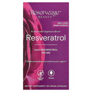 Reserveage Beauty, Resveratrol, 30 cápsulas vegetales