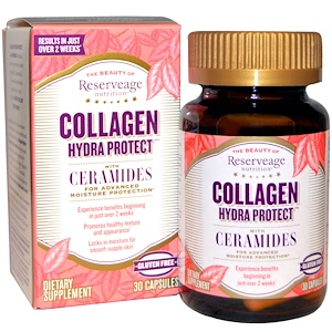 Купить ReserveAge Nutrition, Collagen Hydra Booster with Phytoceramides, 30 Capsules  на IHerb