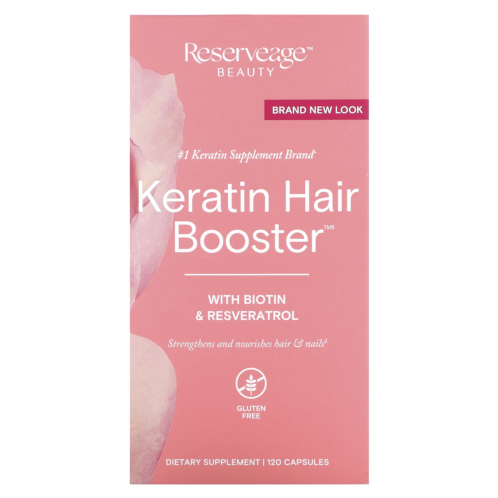 Reserveage Nutrition Keratin Hair Booster With Biotin Resveratrol