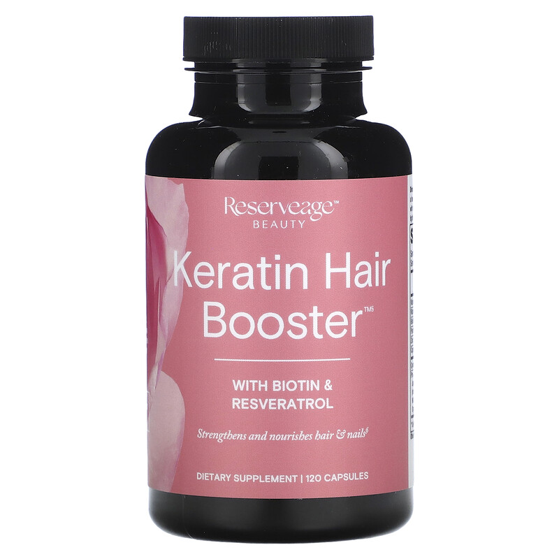 Reserveage Nutrition, Keratin Hair Booster with Biotin & Resveratrol ...