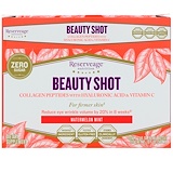 Reserveage Beauty Beauty Shot, Collagen Peptides with Hyaluronic Acid & Vitamin C, Watermelon Mint, 6 Bottles, 3 fl oz (90 ml) Each product packaging