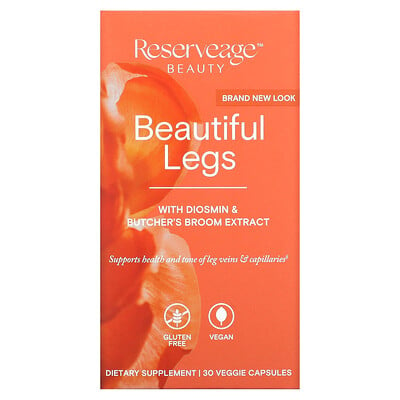 

ReserveAge Nutrition, Beautiful Legs with Diosmin & Butcher's Broom Extract, 30 Veggie Capsules