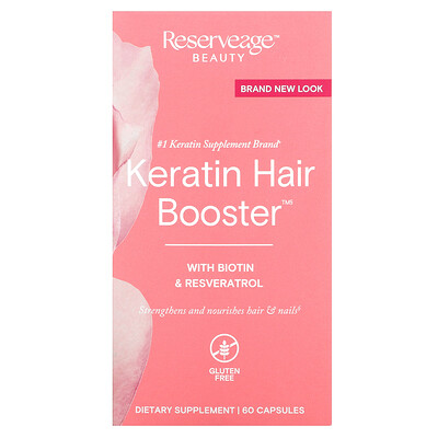 Photos - Other Sports Nutrition Booster Reserveage Beauty, Keratin Hair  with Biotin & Resveratrol, 60 Capsules REA-01570 