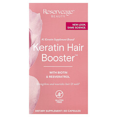 Keratin Hair Booster™ із біотином і ресвератролом, 60 капсул